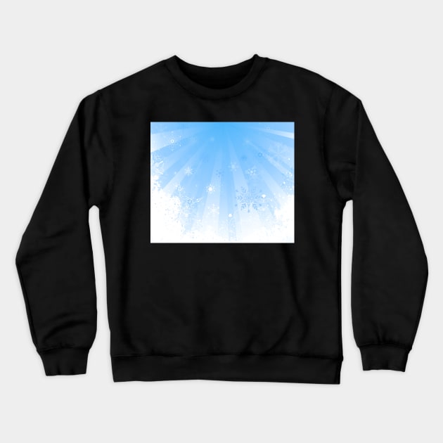 White Snow Background Crewneck Sweatshirt by Blackmoon9